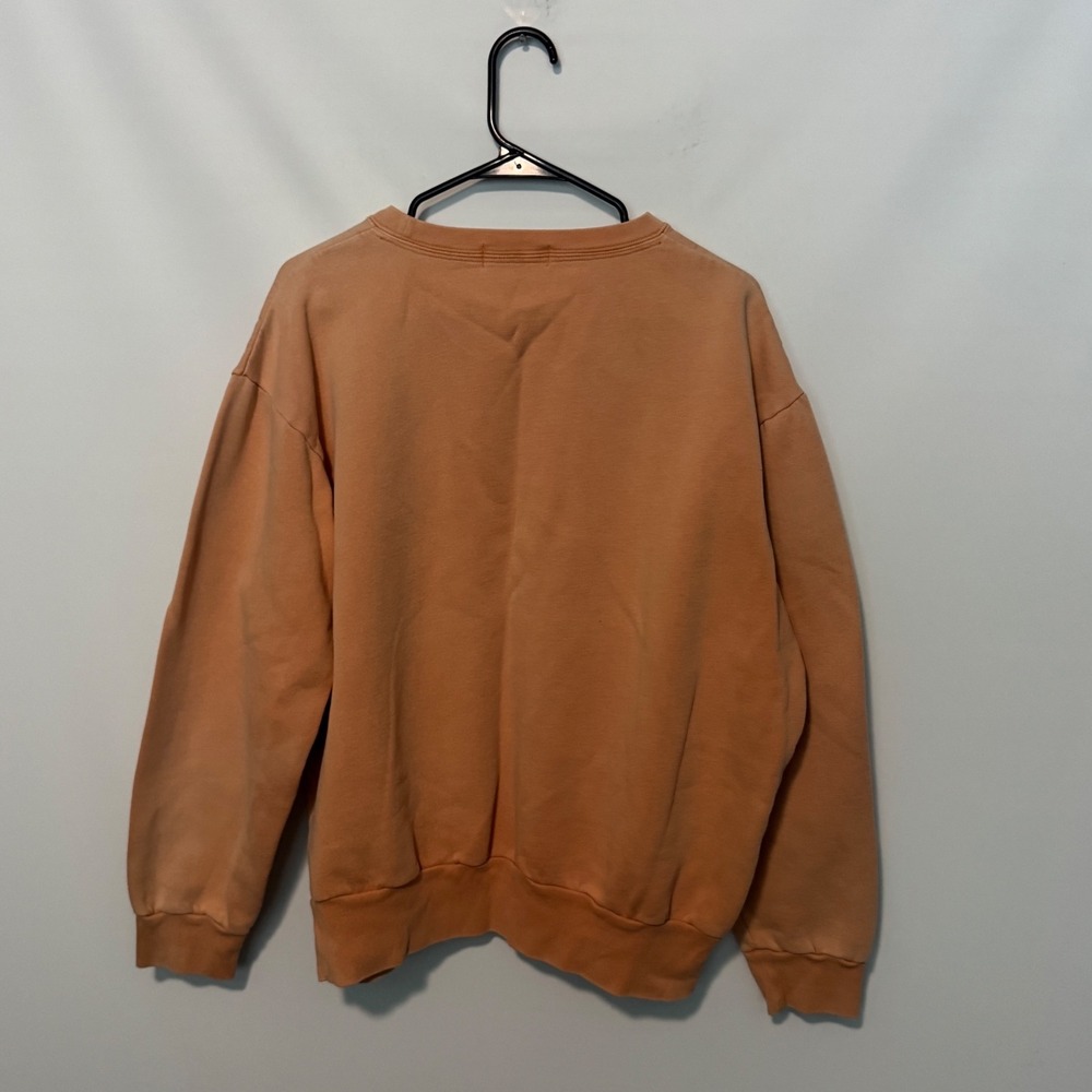 Vintage Polo Ralph Lauren Sweatshirt Mens Large Orange Crewneck Faded Pullover - Picture 7 of 9